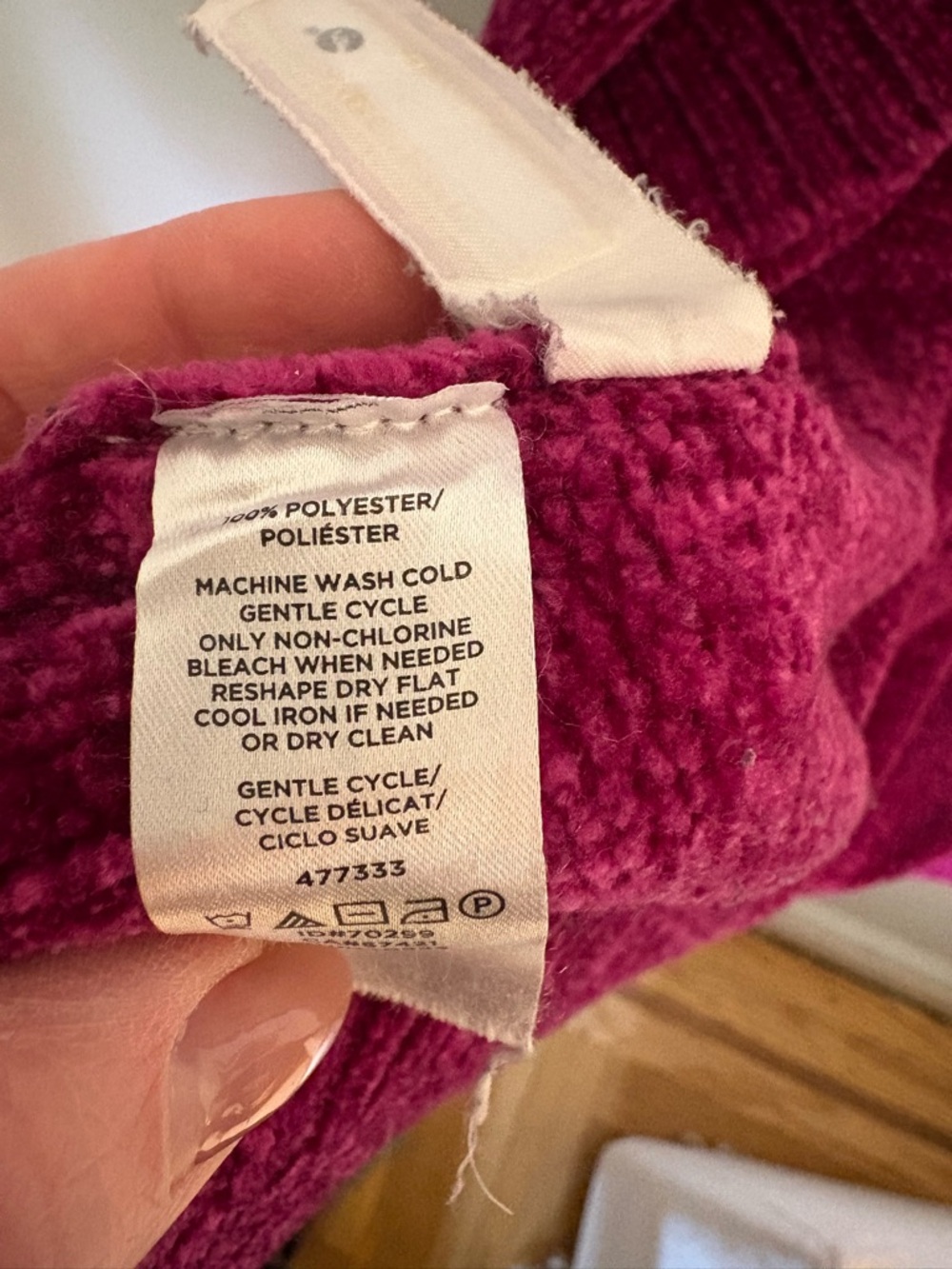 LOFT Chenille Open-Front Cardigan - Raspberry Pink - Picture 4 of 4